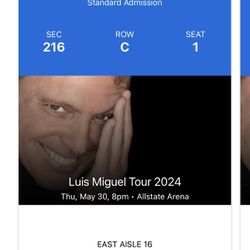 Luis Miguel 5/30 (3 Tickets) (3 boletos)