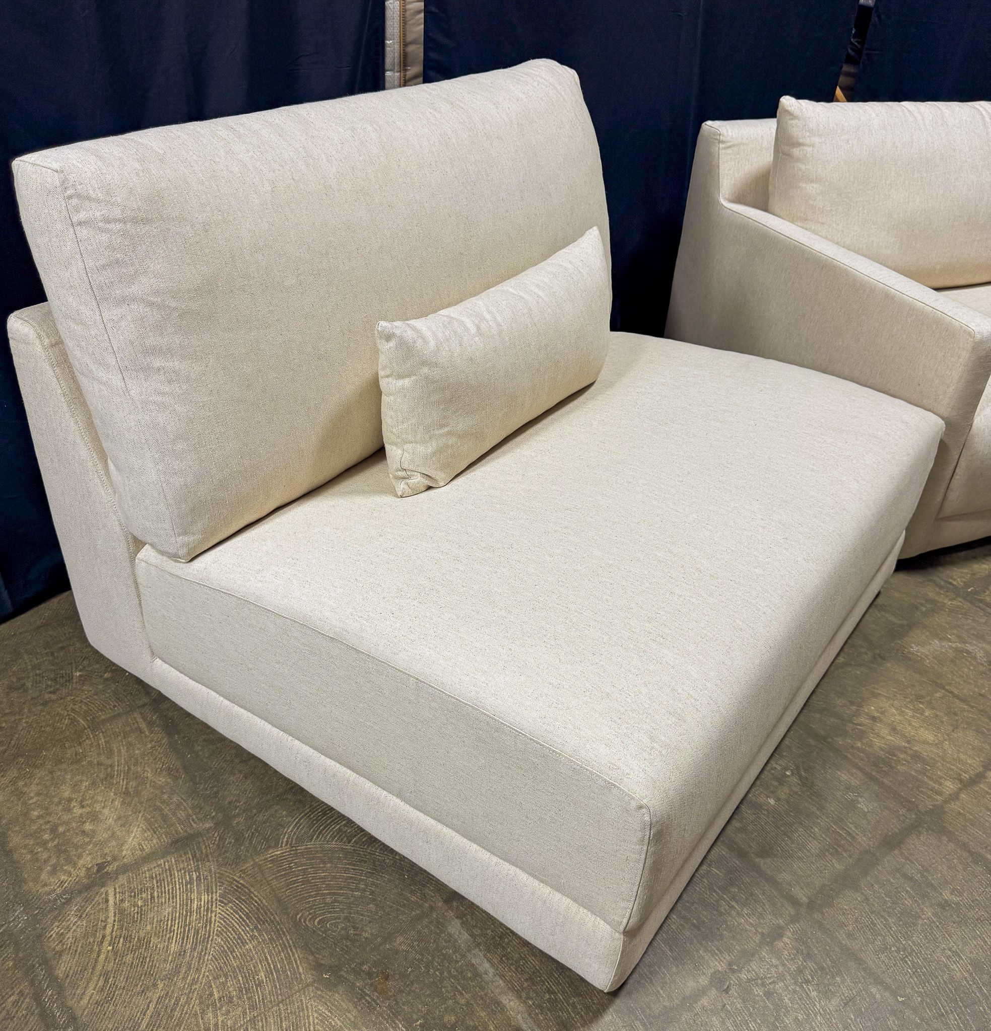 Sundays Wind Down Armless Chair (Beach Color Fabric)