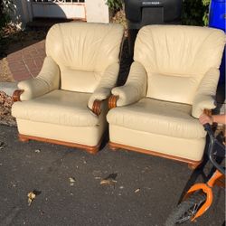 Leather Wooden Chairs