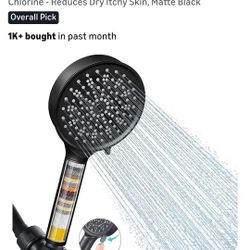 Cobee Filtered Shower Head Black  NEW