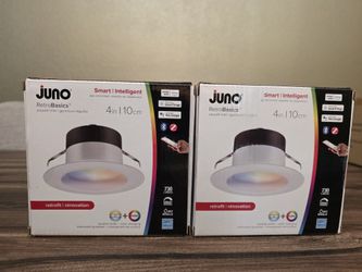 Set of 2 – Juno Smart 4” Recessed LED Downlights (Color Changing + Tunable White)
