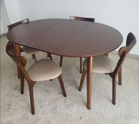 Oval expandable dining set