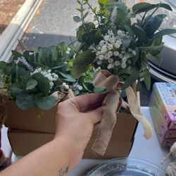 Two Boxes Of Aisle Flowers 