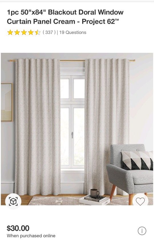 Project 62 Blackout Curtains Set Of 4