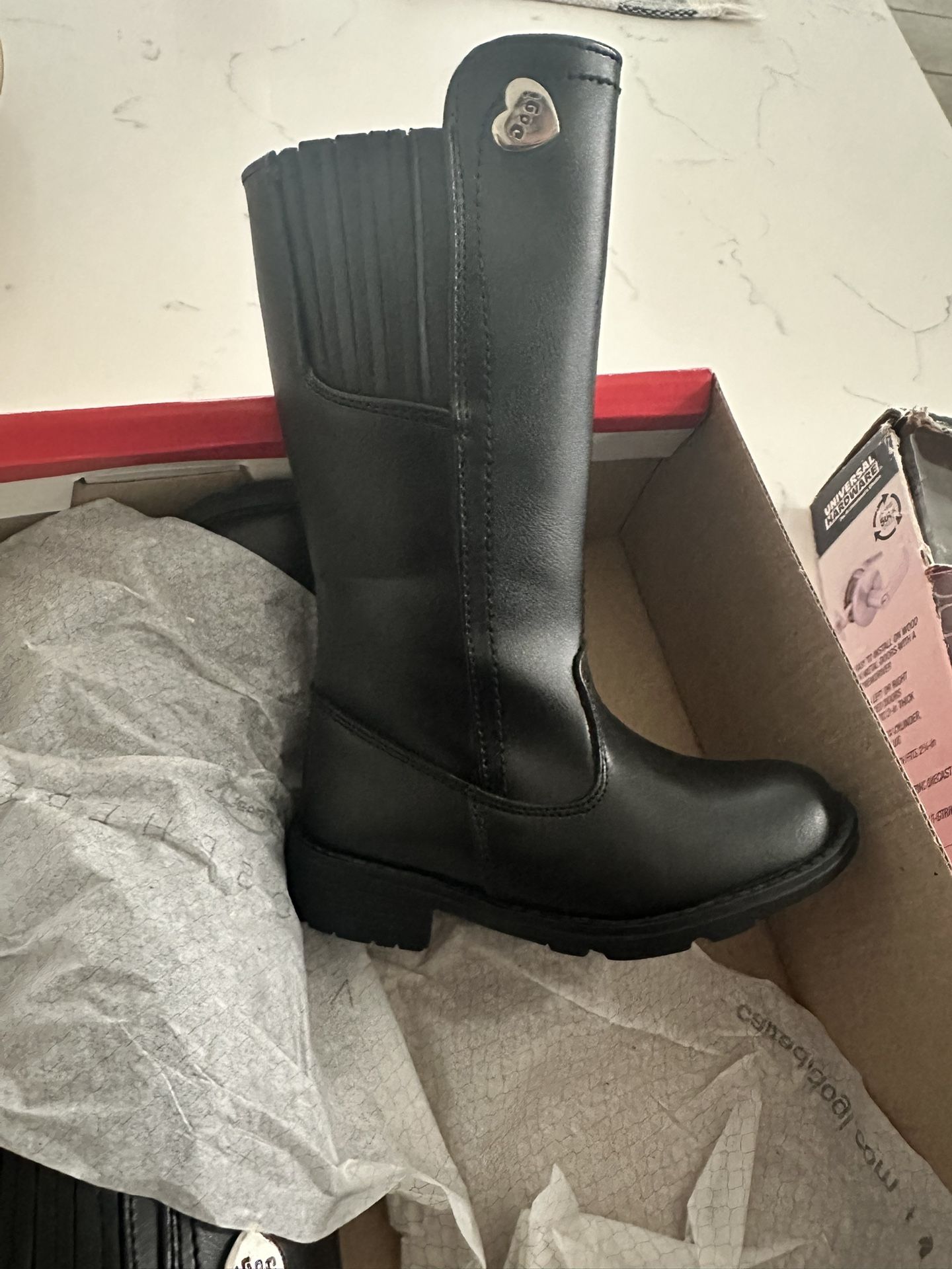 Little Girl Leather Boots Size 8C