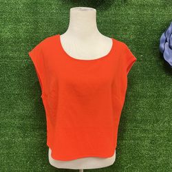 Express Red Orange Sleeveless Top Size Medium