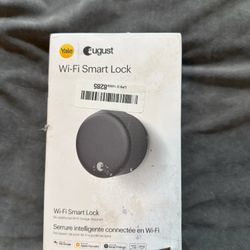 Yale August Wi-Fi Smart Lock Bluetooth Work w/ Alexa & Google - Matte Black