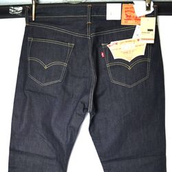 NEW Levi's 501 Original Fit Shrink-to-Fit Selvedge Denim Jeans Rigid Men’s W36 L34