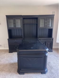 Office Desk and Shelf Set
