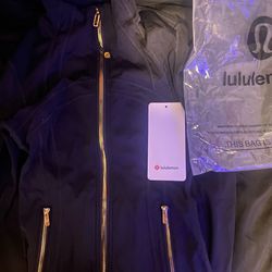 Size 2 lulu black and gold define jacket