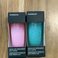 2 starbucks keychains 