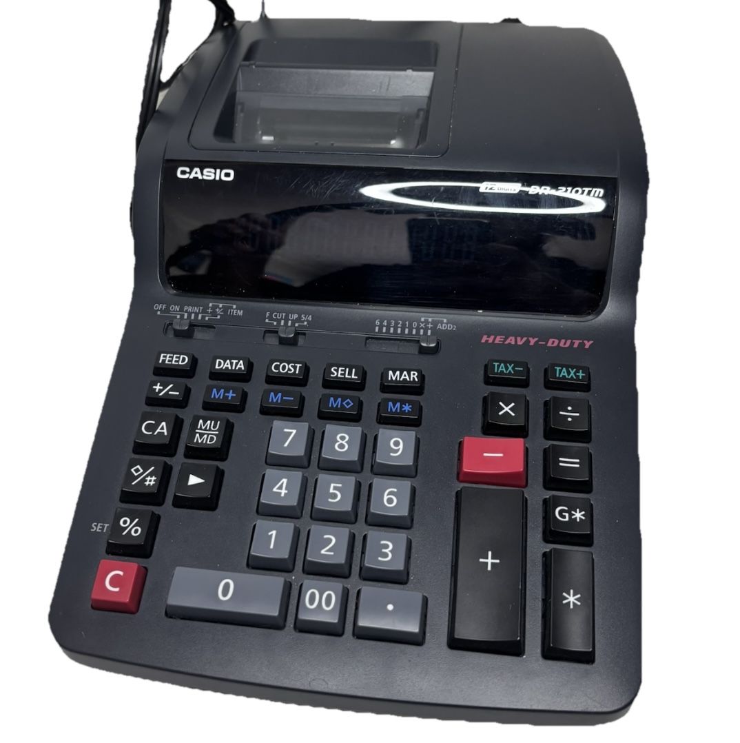 Casio DR-210TM Printing Calculator Black Heavy Duty Desktop Printer 12 Digits