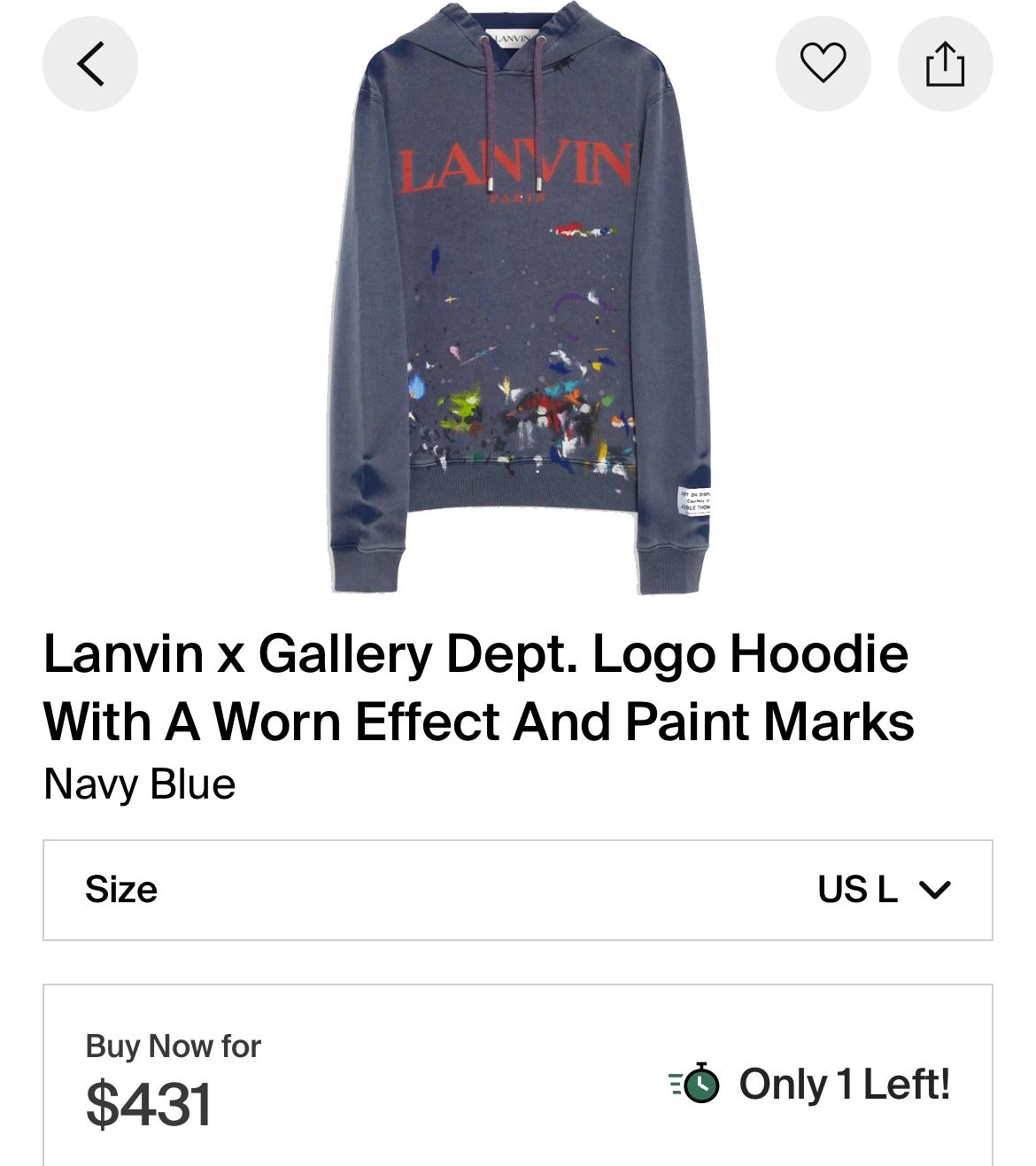Lanvin x Gallery Dept Purple Paint Marks