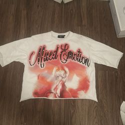 Mixed Emotion Crop T Shirt