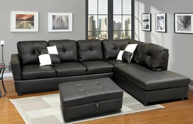 Sectional and ottoman