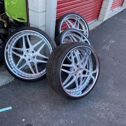 C-10 Or Impala SS Big Lug 5x5 Armani forged 24s Staggered  