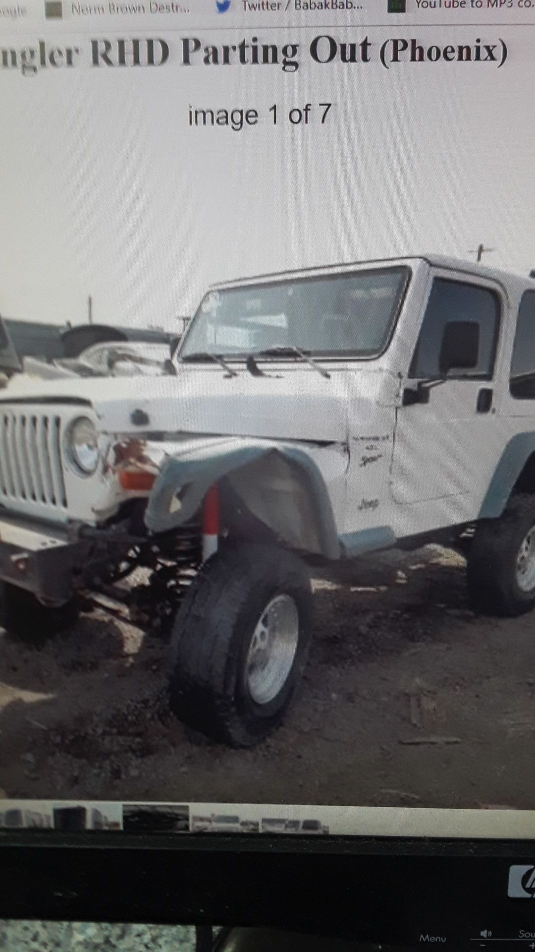 2000 Jeep Wrangler TJ right hand drive parting out