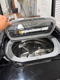 Top and Front Load Samsung Washing Machine Black