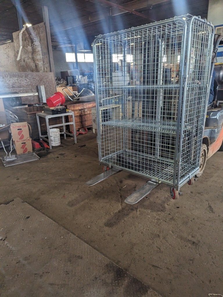 Steel Cage With Wheels 