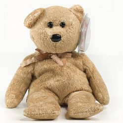 TY Beanie Baby Cashew Bear Collectors Stuffed Animal Toy 8" Vintage 2000