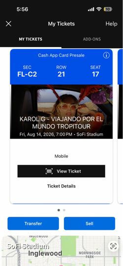 Karol G Floor Tickets