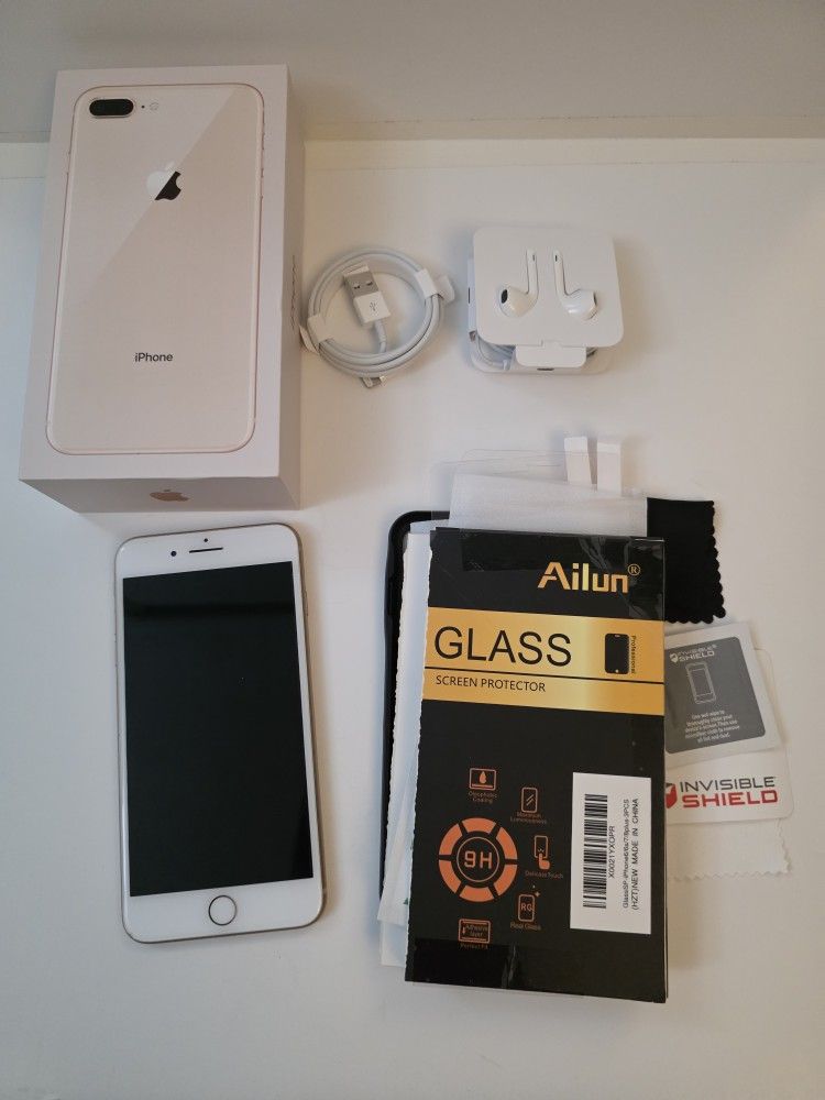 Apple iPhone 8 Plus MQ9F2LL/A Gold 64GB Smartphone + Accessories, Sprint / T-Mobile
