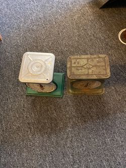 Two vintage scales working