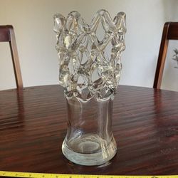 Art Glass Sculptural Flower Vase