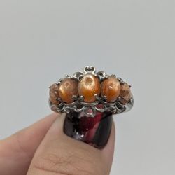 DJOY Sunstone Sterling Silver .925 Ring Size 10