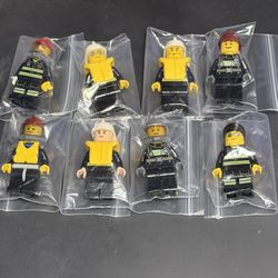 GENUINE LEGO CITY MINIFIGURES COAST GUARD FIRE FIGHTERS POLICE LOT OF 8x  + Extras 