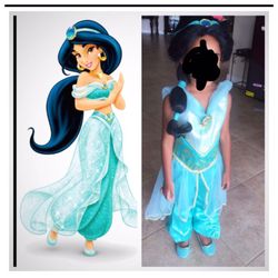 Full Princess Jasmin Halloween Costume including shoes