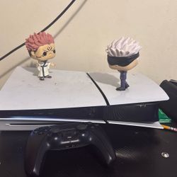 Ps5 Slim With Funko Pops Superglued Too It 