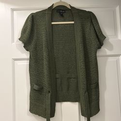 Willi Smith green cardigan sweater, size M