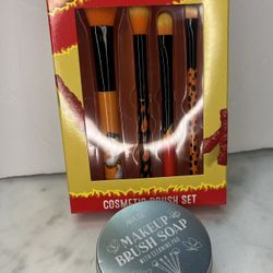 Makeup Brush Set & Makeup Brush Soap (bundle)