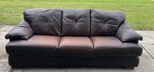 Leather Brown Couch