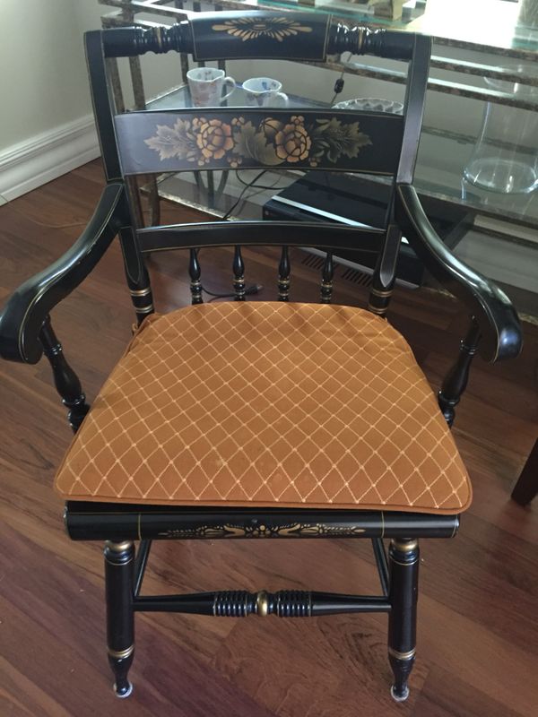 Original Antique Hitchcock Chairs With Cushions For Sale In