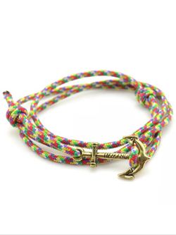 Multicolor anchor para cord bracelet