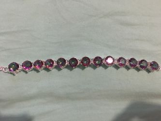 Mystic topaz bracelet 925 sterling silver