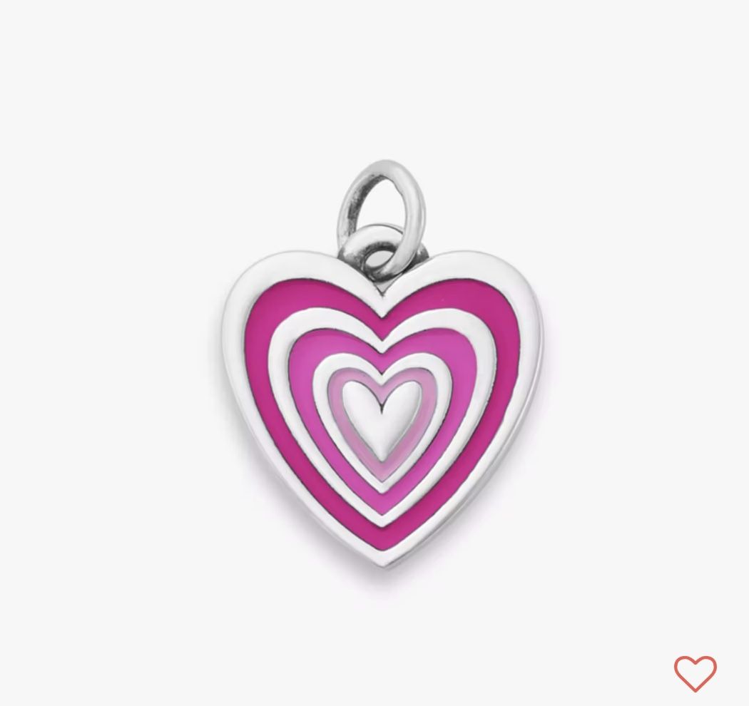 James Avery silver Enamel Radiant Heart Charm