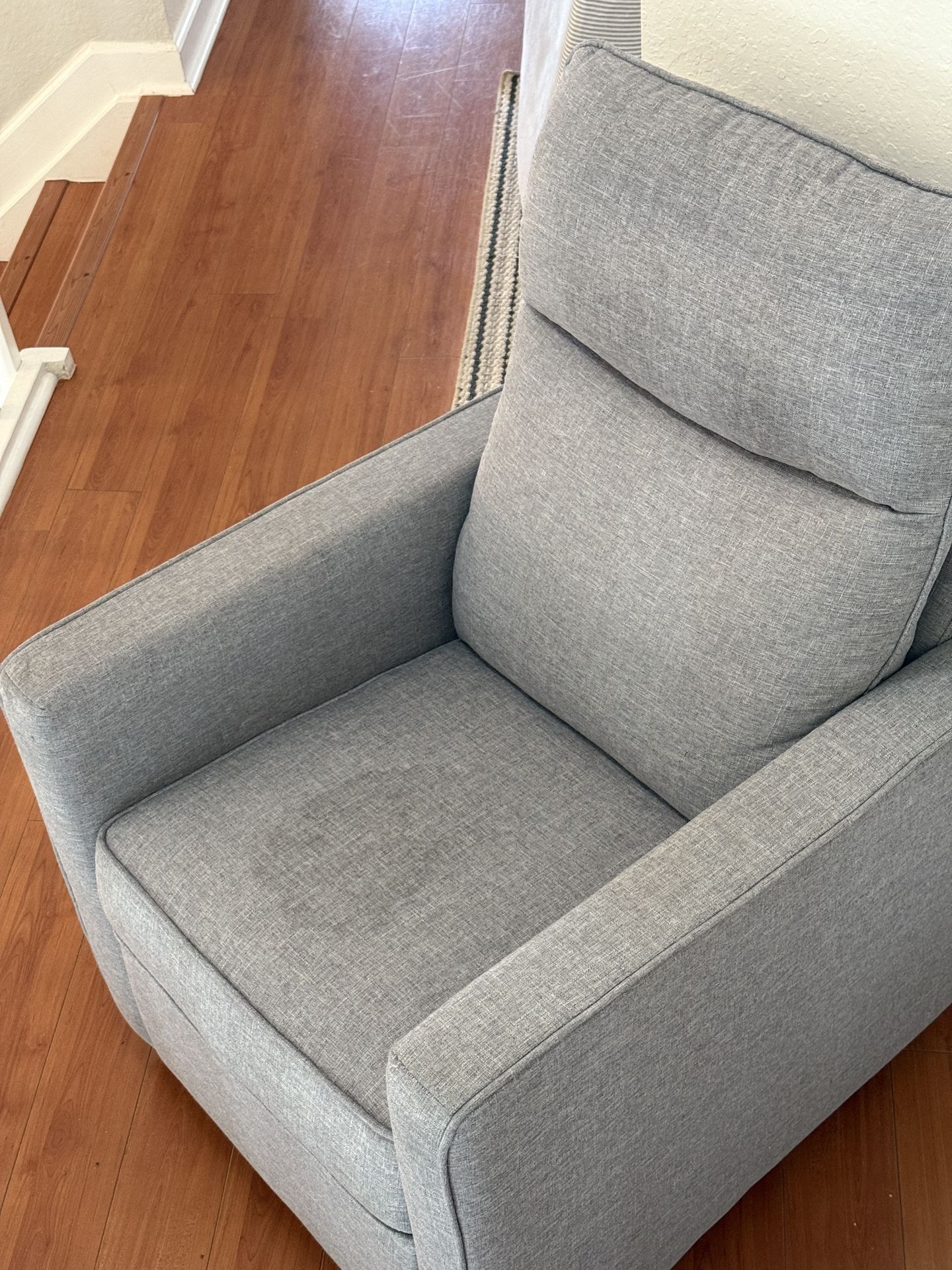 Light Grey Rocking Chair For sale