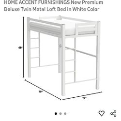 Twin Metal Loft Bed