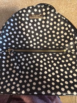 Kate Spade Backpack Women’s Polka Dot Black and White