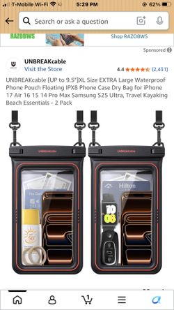 Unbreakable, waterproof phone bags