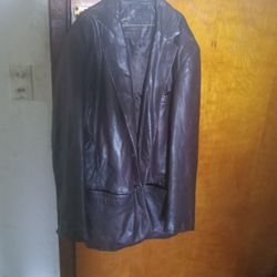 High Quality Leather Men's Blazer