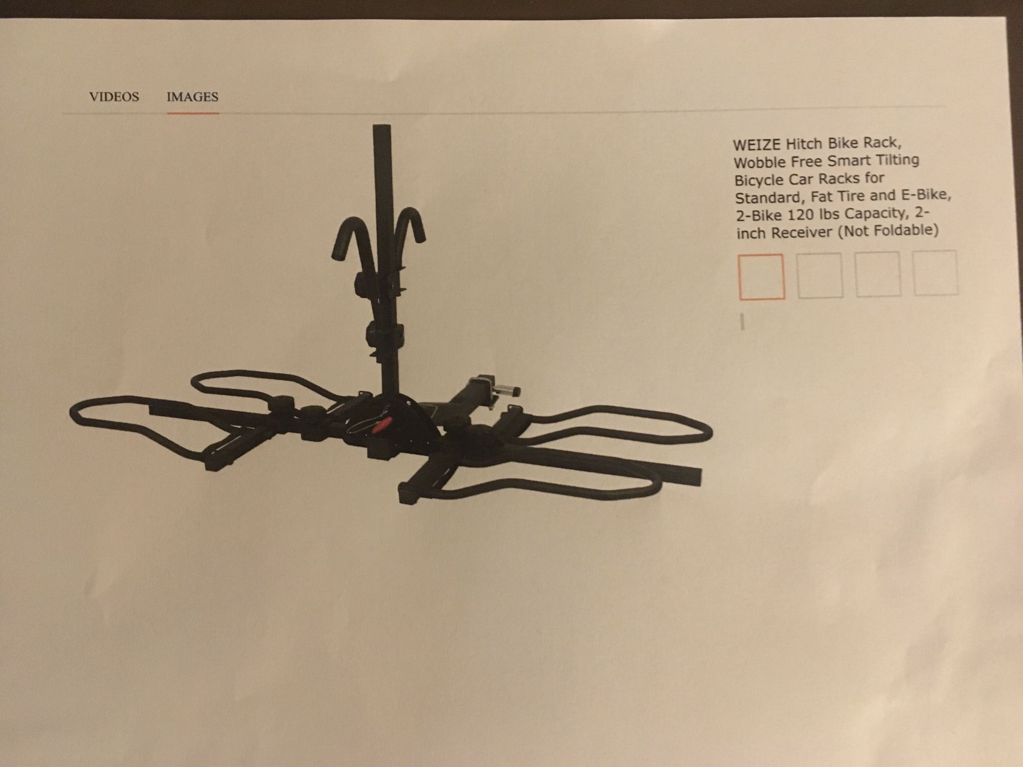 Bike Rack - Weize Hitch Bike Rack
