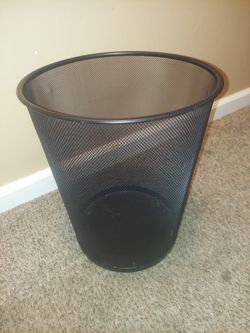 mesh office trash can