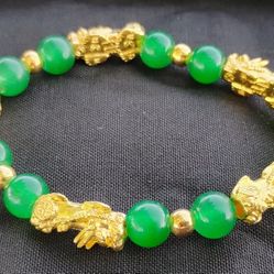     Feng Shui Green Obsidian Bracelet 