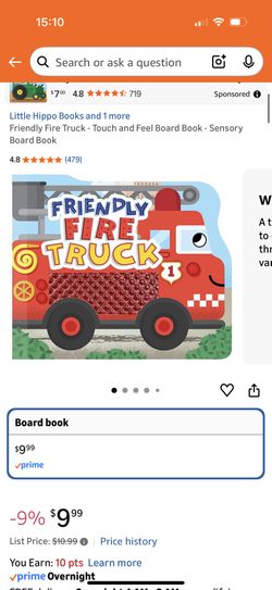 FRIENDLY FIRE TRUCKS Textured Touch And Feel Book