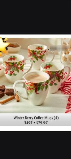 JUEGO DE 4 TAZAS PARA CAFÉ WINTER BARRY PRINCESS HOUSE 🌷 🌾