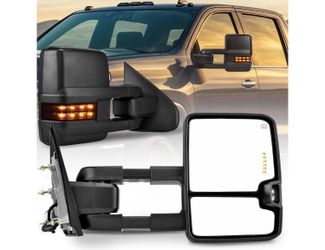 YITAMOTOR Power Folding Tow Mirror Compatible with 14-18 Silverado Sierra For 2014-2018 Chevy Silverado GMC Sierra 1 3500 HD, Side Tow Mirror 